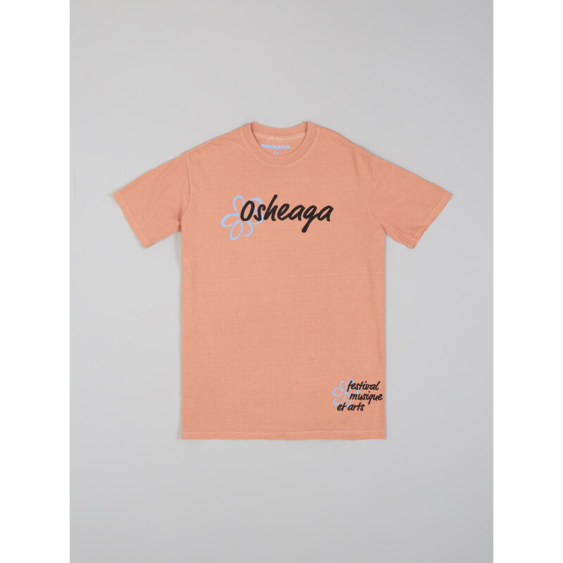 Osheaga T-shirt "Script" fleuri orange OSHEAGA