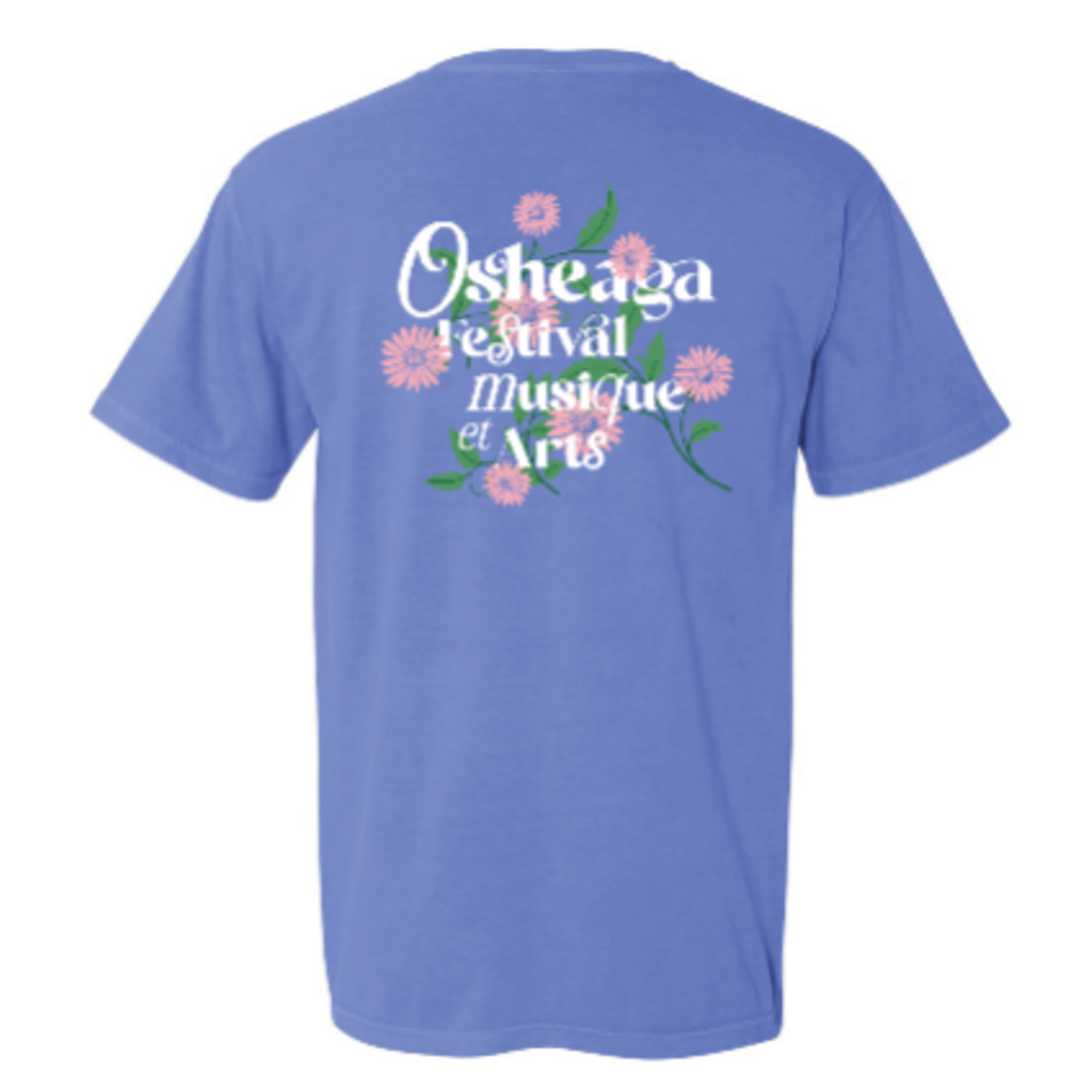 T-Shirt OSHEAGA 2026 Festival Musique et Arts avec fleurs