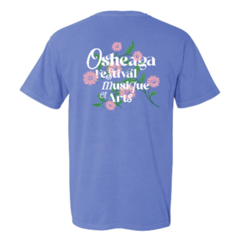 T-Shirt OSHEAGA 2026 Festival Musique et Arts avec fleurs