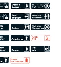 Tablecraft English and Spanish Sign