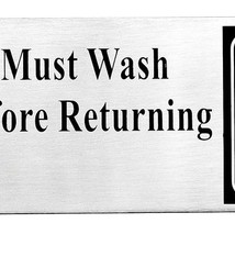 Tablecraft Sign "Employee Must Wash Hands Before Returning to Work"