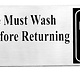 Tablecraft Sign "Employee Must Wash Hands Before Returning to Work"