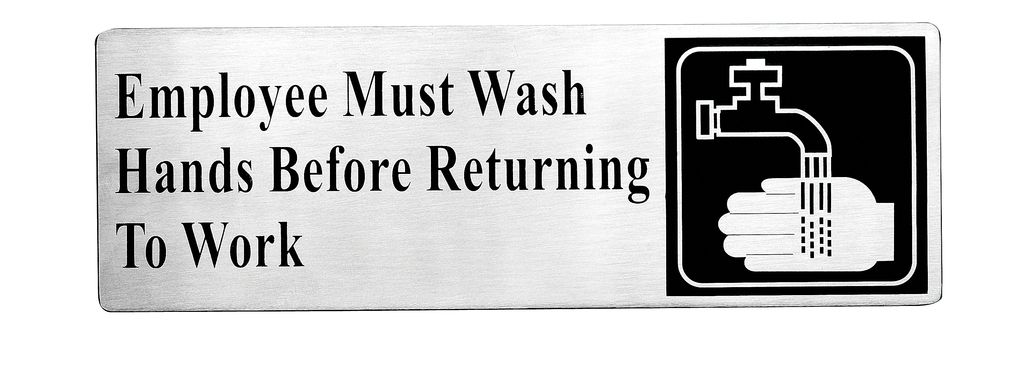 Tablecraft Sign "Employee Must Wash Hands Before Returning to Work"