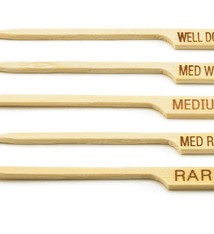 Tablecraft Bamboo Pick, "MED RARE", 3-1/2"