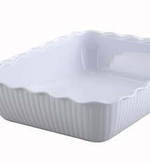 Winco Deli Crock, 13" x 10" x 3", White