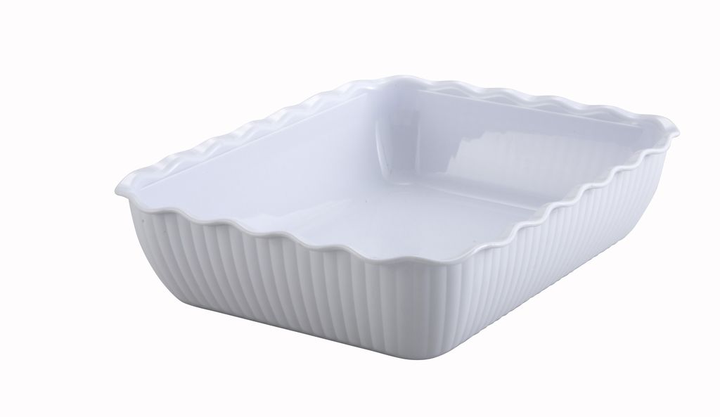 Winco Deli Crock, 13" x 10" x 3", White