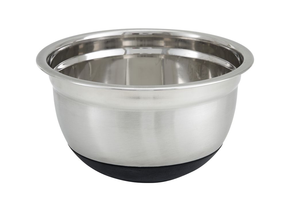 Winco Silicone Base Mixing Bowl, S/S, 3 Qt