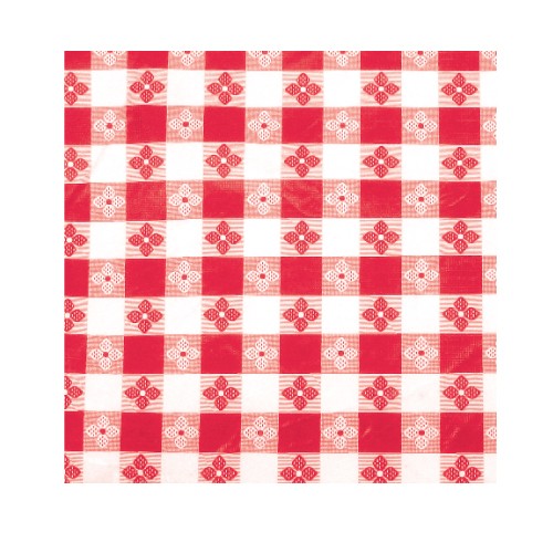 Winco Oblong Table Cloth, Red, 52" x 70"