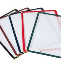Winco Single Menu Cover, Black, 8-1/2" x 5-1/2"