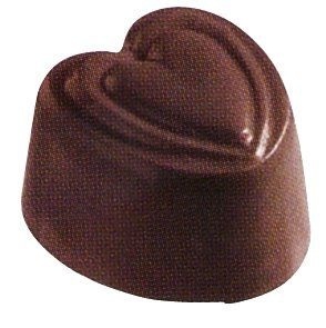 Fat Daddio's Embossed Heart Candy Mold, 24 Cavities