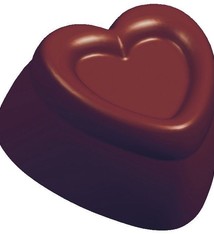 Fat Daddio's Stamped Heart Candy Mold, 21 Cavities
