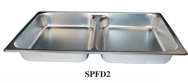 Winco Divided Steam Table Pan, S/S, 2.5" Deep