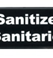Tablecraft "Sanitize" Sign in English and Spanish