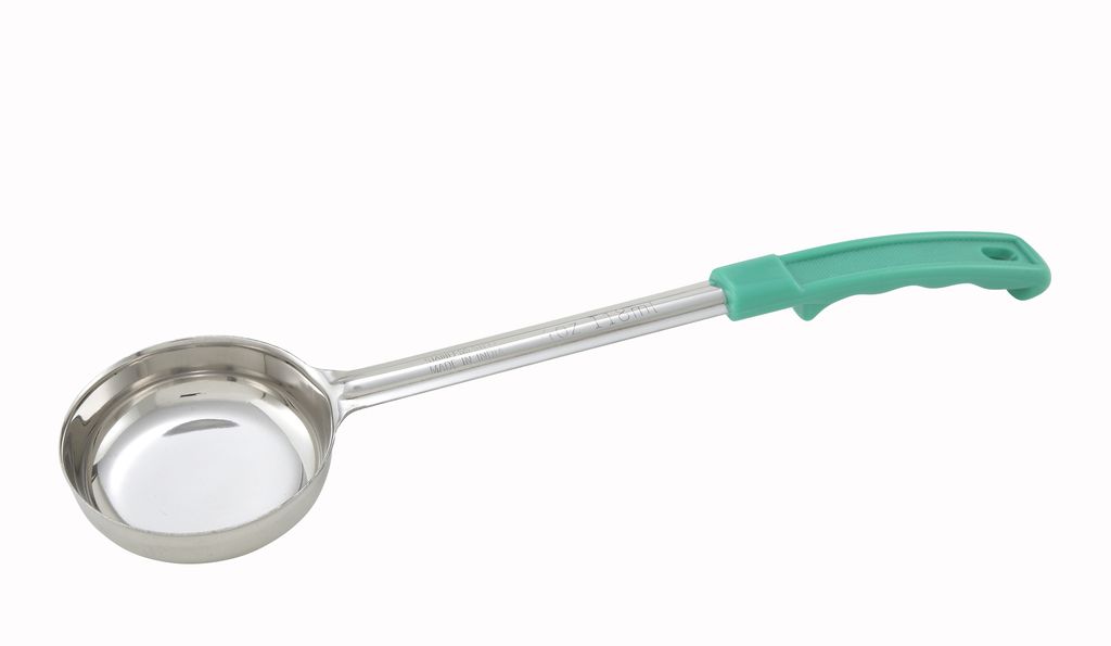 Winco Food Portioner, Solid, 4 oz, Green Hdl