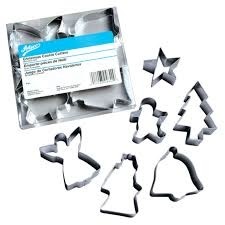 Ateco Christmas Cookie Cutter Set, 5 Pcs