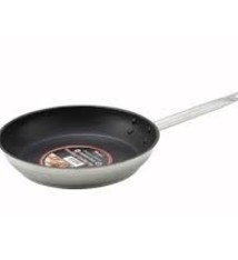 Winco Fry Pan, Non-Stick, S/S, 9-1/2"