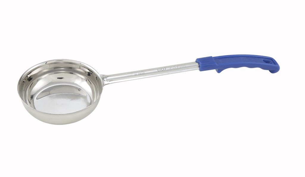 Winco Food Portioner, Solid, 8 oz, Blue Hdl