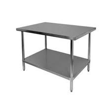 Thunder Group Work Table, Stainless Steel Top