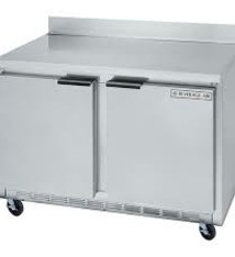 Beverage Air Worktop Refrigerator, 2 Section, 48", 13.9 cu. ft.