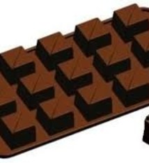 Fat Daddio's Tiered Square Candy Mold, 15 Cavities