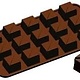 Fat Daddio's Tiered Square Candy Mold, 15 Cavities