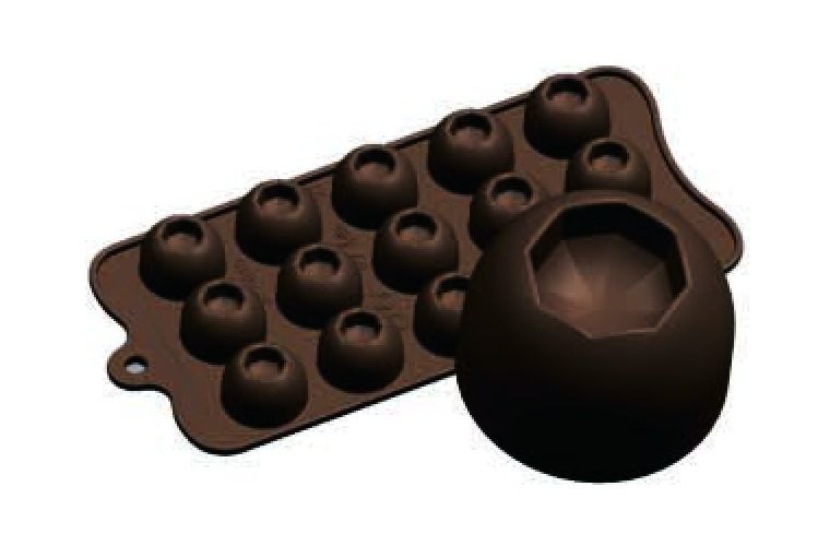 Fat Daddio's Dimpled Bon Bon Candy Mold, 15 Cavities