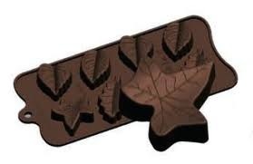 Fat Daddio's Fall Leaf Candy Mold, 8 Cavities