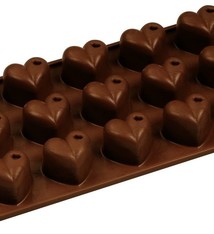 Fat Daddio's Dimpled Heart Candy Mold, 15 Cavities