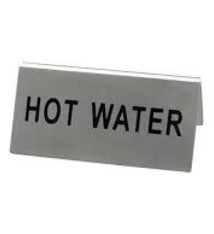 Update International Tent Sign, S/S, "Hot Water"
