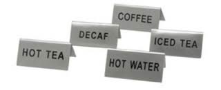 Update International Tent Sign, S/S, "Decaf"