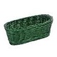 Tablecraft Oblong Basket, Green, 9" x 4-1/2"