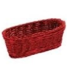 Tablecraft Oblong Basket, Red, 9" x 4-1/2"