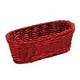 Tablecraft Oblong Basket, Red, 9" x 4-1/2"