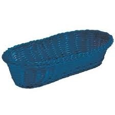 Tablecraft Oblong Basket, Blue, 15" x 6-1/2"