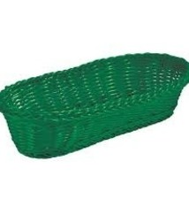 Tablecraft Oblong Basket, Green, 15" x 6-1/2"