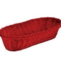 Tablecraft Oblong Basket, Red, 15" x 6-1/2"