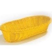 Tablecraft Oblong Basket, Yellow, 15" x 6-1/2"