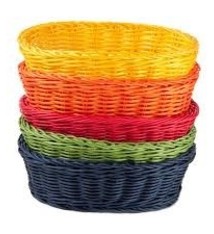 Tablecraft Oval Basket, Orange, 9-1/4" x 6-1/4"