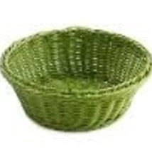 Tablecraft Round Basket, Green, 8-1/4"