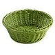 Tablecraft Round Basket, Green, 8-1/4"