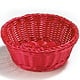 Tablecraft Round Basket, Red, 8-1/4"