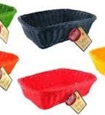 Tablecraft Rectcngular Basket, Yelloe, 11-1/2" x 8-1/2"