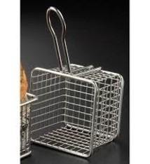 American Metalcraft Fry Basket, S/S, 4" x 4" x 3"