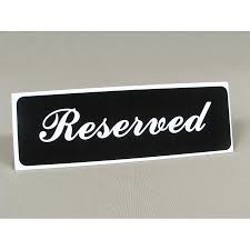 Vollrath "Reserved" Table Tent