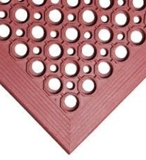 Apex Rubber Mat, 3' x 5' x 1/2", Red