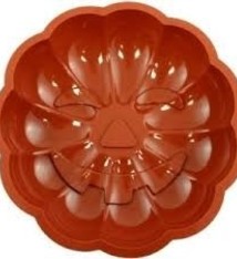 Paderno Silicone Bakeware, Pumpkin, 8-5/8"