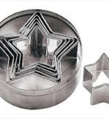 Paderno Dough Cutters, Stars, 6 Pcs