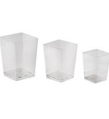 Paderno Square Disposable Glasses, 3.4 oz