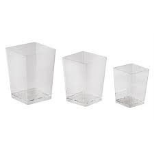 Paderno Square Disposable Glasses, 3.4 oz