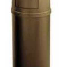 Rubbermaid Ash/Trash Container, Brown, 25 Gal.
